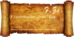 Fischthaler Zsófia névjegykártya