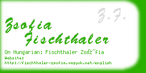 zsofia fischthaler business card